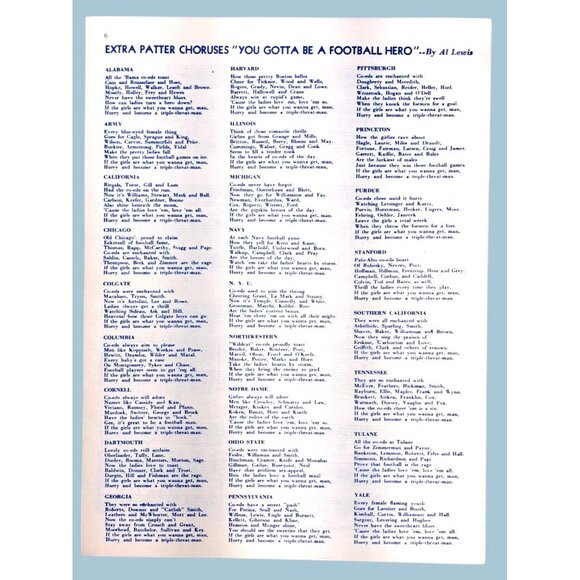 Vintage You Gotta Be A Football Hero Sheet Music Al Sherman Lewis 1961 Bernie - Picture 2 of 7